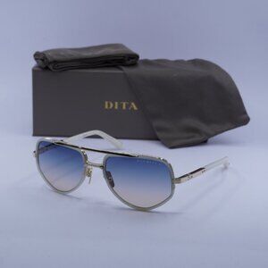 Dita MACH-X-DTS463-A-03 Geometric Sunglasses - White/Gold/Moon Gradient